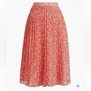 J.Crew lightweight pleated midi skirt size 6